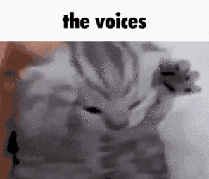 thumbnail of Mittens hates the voices.gif