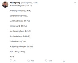 thumbnail of Screenshot_2019-11-22 Paul Sperry on Twitter Here is list of the 31 vulnerable House Dems in 2020--all from districts won b[...](3).png