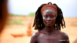 thumbnail of african woman with dreadlocks and multi coloured hairband in ethnic style.mp4