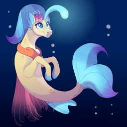 thumbnail of 2669843__safe_artist-colon-uunicornicc_bioluminescent_blue+eyes_bubble_female_fin+wings_fins_fish+tail_flower_flower+in+hair_freckles_jewelry_my+little+pony-col.png