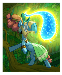thumbnail of 1657233__safe_artist-colon-amazingbutterfingers_meadowbrook_a+health+of+information_bee_clothes_earth+pony_female_flash+bee_healer's+mask_insect_mare.png
