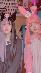 thumbnail of 6948032769519865093 with my bestie 😏🙌 @oumashuui #mymelodyandkuromi #sanrio #cosplay #fyp #foryou #sanriocosplay #mymelodycos #help #pee #fart #besties #sotrue #bingus.mp4