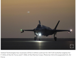 thumbnail of United Tecnologies awarded $762 5M for Air Force, Marine Corps F-35 engines.png