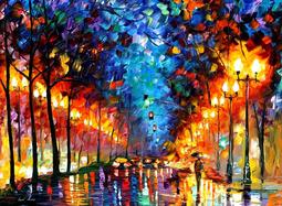 thumbnail of OAKLAND RAIN -Oil Painting on Canvas by Afremov Size 30