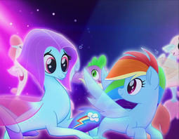 thumbnail of 1787355__safe_screencap_rainbow+dash_salina+blue_spike_my+little+pony-colon-+the+movie_conga+line_eyes+closed_female_mare_one+small+thing_pony_puffer+f (2).png