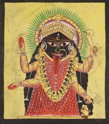 thumbnail of India,_Kalighat_painting,_19th_century_-_Two_Aspects_of_Kali-_Kali_Enshrined_-_1980.216.b_-_Cleveland_Museum_of_Art.jpg