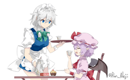 thumbnail of lolibooru 420988 holding_saucer maid_headdress multiple_girls puffy_short_sleeves remilia_scarlet simple_background touhou_project twitter_username white_background.png