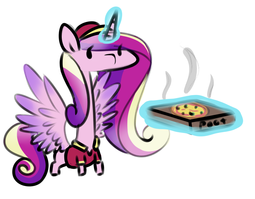 thumbnail of 1879426__safe_artist-colon-lockheart_princess+cadance_alicorn_cadance's+pizza+delivery_clothes_female_glowing+horn_hat_long+neck_magic_mare_peetzer_p.png