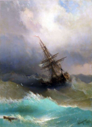thumbnail of Ship Among a Stormy Sea_Ivan Konstantinovich Aivazovsky, 1887.PNG