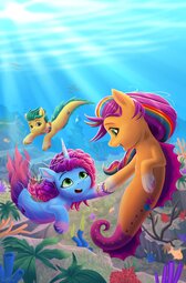 thumbnail of 3294296__safe_artist-colon-robin+jacks_derpibooru+import_hitch+trailblazer_sunny+starscout_earth+pony_fish_pony_seapony+(g4)_unicorn_g5_bubble_cora.jpeg