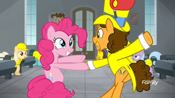 thumbnail of 2108316__safe_screencap_cheese+sandwich_pinkie+pie_the+last+laugh_spoiler-colon-s09e14_bipedal_clothes_dancing_discovery+family+logo_eye+contact_factor.png