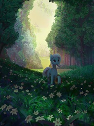thumbnail of 2724375__safe_artist-colon-quvr_derpibooru+import_trixie_pony_unicorn_female_females+only_forest_horn_mare_solo_tree.jpg
