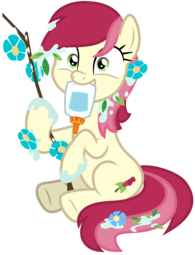 thumbnail of 2062010__safe_artist-colon-djdavid98_roseluck_student+counsel_spoiler-colon-s09e11_cute_cuteluck_flower_flower+in+hair_glue_messy_mouth+hold_pony_rosab.png