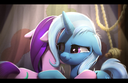 thumbnail of 1143318__safe_artist-colon-imalou_starlight+glimmer_trixie_no+second+prances_crying_female_floppy+ears_hug_mare_messy+mane_pony_reconciliation_scene+in.jpg