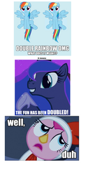 thumbnail of 98803 - duh the_fun_has_been_doubled fix pinkie_pie double_rainbow rainbow_dash Well 3d stereoscopic double_rainbow_dash Rainbow_DashˇRainbow_Dash luna.png