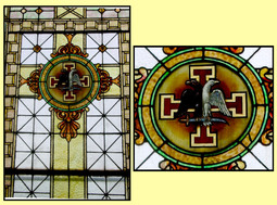 thumbnail of Stained-glass-eagle-Freemason-dagger.jpg