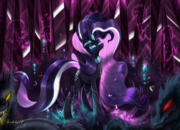 thumbnail of 2602975__safe_artist-colon-darksly_unicorn_idw_looking+at+you_nightmare+rarity(1).jpg