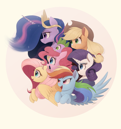 thumbnail of 2173655__safe_artist-colon-ncmares_applejack_fluttershy_pinkie+pie_rainbow+dash_rarity_spike_twilight+sparkle_alicorn_dragon_earth+pony_pegasus_pony_un.png