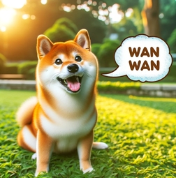 thumbnail of DALL·E 2024-02-06 23.49.59 - A cute Shiba Inu dog sitting and looking up with a speech bubble coming from its mouth that says _wan wan_. The setting is a sunny park with green gra~2.jpg