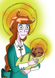thumbnail of Christ-chan 'Mother Mary' with very American twist.png