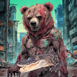 thumbnail of Zombie Bear with an alligator.jpg