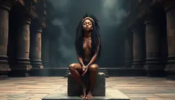 thumbnail of a_petite_black_african_female__eyes_closed__trance__sitting_on_a_stone_stool__facing_the_viewer__feet_on_the_floor_-7372dd34-ca56-4bf7-977b-ccf3e58ed941.webp