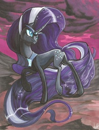 thumbnail of 339002__safe_solo_traditional+art_nightmare+rarity_markers_artist-colon-lizspit.jpeg