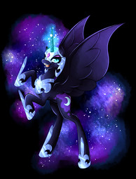 thumbnail of 2169026__safe_artist-colon-maryannesanctorum_nightmare+moon_alicorn_pony_black+background_ethereal+mane_female_galaxy+mane_glowing+horn_helmet_hoof+sho.jpeg