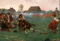 thumbnail of The Fight on Lexington Common, April 19, 1775, Howard Pyle’s 1898.PNG