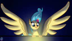 thumbnail of 2544565__safe_artist-colon-rainbow+eevee_hippogriff_atg+2019_classical+hippogriff_cute_eyes+on+the+prize_flower_flower+in+hair_looking+down_my+little+pony-colon.png