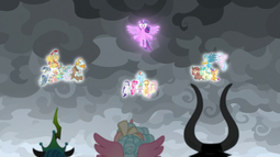 thumbnail of Mane_Six,_Young_Six,_and_Pillars_floating_S9E25.png