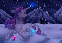 thumbnail of 1315518__safe_artist-colon-inuhoshi-dash-to-dash-darkpen_princess+amore_radiant+hope_crying_female_idw_jewel_male_sad_signature_silhouette_snow_snowfal.png