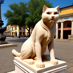 thumbnail of 00011-3079503350 alabaster statue of an ancient cat-deity in a town square, photograph, 4k.png