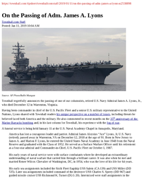 thumbnail of On the Passing of Adm. James A. Lyons_page_0001.png