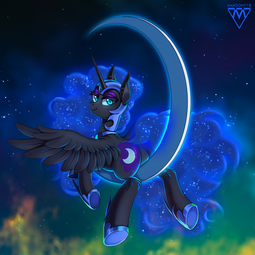 thumbnail of 1668972__suggestive_artist-colon-margony_nightmare+moon_alicorn_crescent+moon_featureless+crotch_female_helmet_lidded+eyes_looking+at+you_looking+back_.png