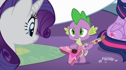 thumbnail of 1867520__safe_screencap_rarity_spike_best+gift+ever_spoiler-colon-best+gift+ever_dragon_shipping+fuel_winged+spike.jpeg