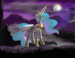 thumbnail of 830207__safe_artist-colon-marcylin1023_princess+celestia_crying_mare+in+the+moon_moon_night_solo_spread+wings.png