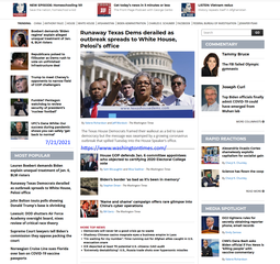 thumbnail of Washington Times 07212021 runaway dems tx Boebert filibuster liz rino.png