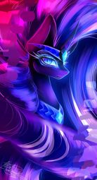 thumbnail of 2608089__safe_artist-colon-purediamond360_pony_unicorn_bust_collar_color+porn_diadem_female_jewelry_looking+at+you_mare_necklace_nightmare+rarity_portrait_regal.jpg