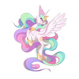 thumbnail of 2500520__safe_alternate+version_artist-colon-drtuo4_princess+celestia_alicorn_pony_crown_female_flying_high+res_hoof+shoes_jewelry_looking+up_mare_regalia_simpl.jpg