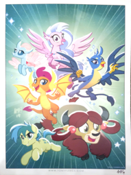 thumbnail of 2043594__safe_artist-colon-tonyfleecs_gallus_ocellus_sandbar_silverstream_smolder_yona_changedling_changeling_classical+hippogriff_claws_)-colon-d_dr.png
