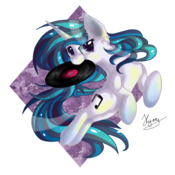thumbnail of 1917427__safe_artist-colon-hilloty_derpibooru+exclusive_dj+pon-dash-3_vinyl+scratch_abstract+background_female_mare_mouth+hold_pony_simple+background_s.png