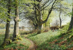 thumbnail of Peder Mørk Mønsted (1859–1941) May Forest. Picking Anemones - 1896.jpg