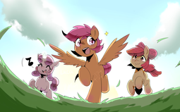 thumbnail of 2087654__dead+source_safe_artist-colon-luka-dash-koward_apple+bloom_scootaloo_sweetie+belle_cute_cutie+mark+crusaders_earth+pony_eye+clipping+through+h.png