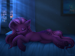 thumbnail of 2315934__safe_artist-colon-scheadar_oc_oc only_pony_unicorn_bed_commission_female_mare_night_sleeping_solo_window_ych result(2).jpg
