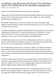 thumbnail of Joe Biden’s Iraq Memories The former Vice President omits a few details about his strategic misjudgme[...].png