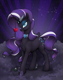 thumbnail of 409770__safe_artist-colon-ecmajor_nightmare+rarity_female_looking+at+you_mare_pony_smiling_solo_unicorn.png