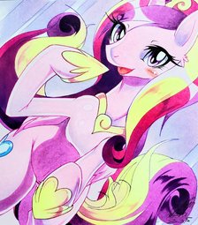 thumbnail of 2298996__safe_artist-colon-025aki_princess+cadance_alicorn_pony_blushing_female_looking+at+you_mare_solo_traditional+art.jpg