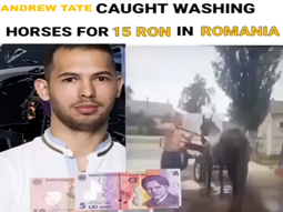 thumbnail of Andrew Tate caught washing horses for 15 Ron in Romania [rRwAQnYQ_Os].webm