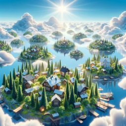 thumbnail of DALL·E 2024-01-30 02.28.02 - Imagine a fantastical world where multiple countries identical to Finland are created. These new Finlands are floating in the sky among the clouds, ea.png